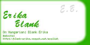 erika blank business card